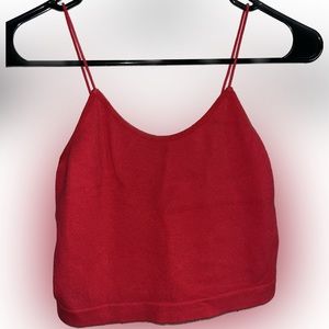 Women’s Red Spaghetti Strap Tank Top - Large